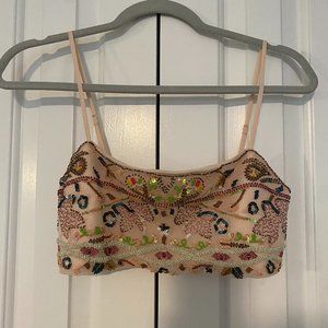 Zara Beaded Crop Top